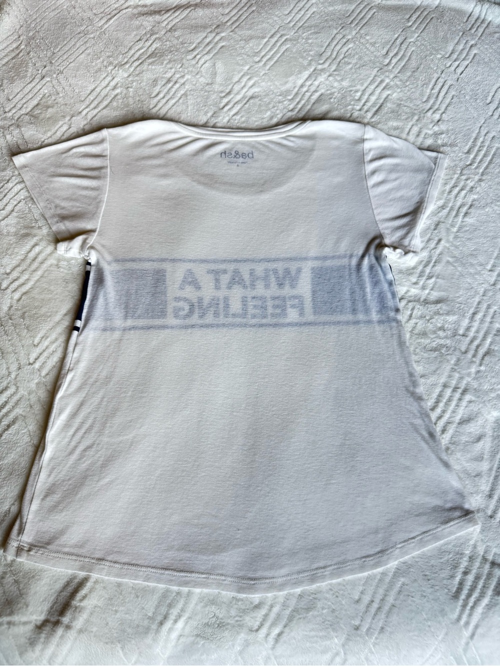 Ba&Sh White Tee With Navy Print View 6